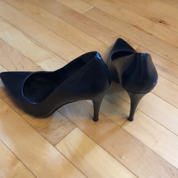 BCBG Generation Black Leather Heels - Picture 2 of 5
